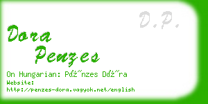 dora penzes business card